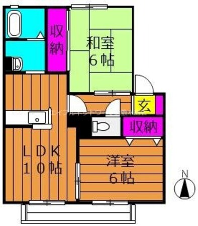 ビアン連島　Ｄ棟の物件間取画像